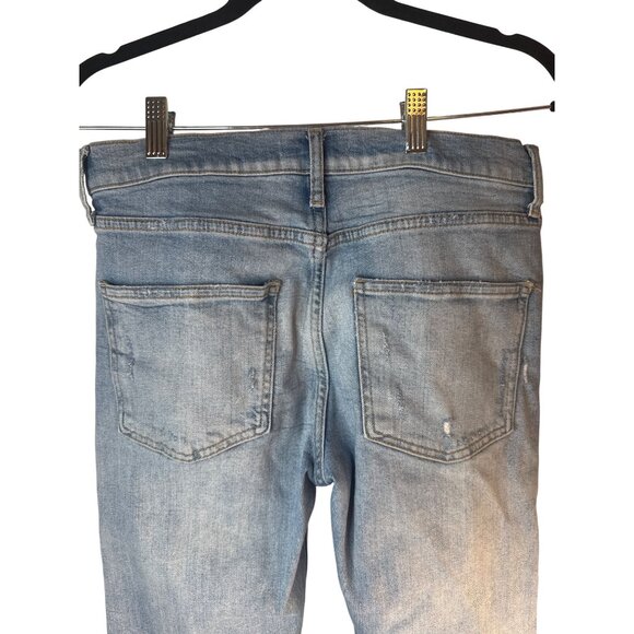 2/$30 Zara Woman Size 28 Premium Denim Distressed Jeans Light Blue - Picture 13 of 14